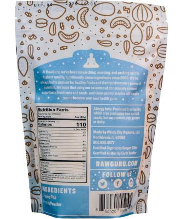 RawGuru Organic Pea Protein Powder - 16 oz | USDA Organic Gluten Free Non-GMO Vegan | Premium Plant Protein for Optimal Health - Buy Online on GoSupps.com