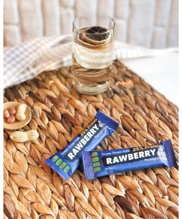 RAWBERRY Peanut & Chocolate Protein Bar | Vegan Gluten-Free No Added Sugar | 15x33g Nut Snack for Healthy Living - Buy Online on GoSupps.com