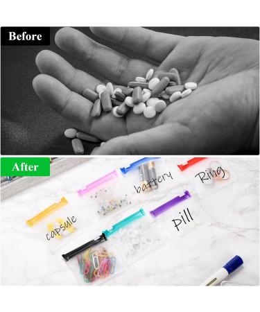 Goaste 56 Pack Pill Pouch Bags - Zippered Translucent Medicine Organizer | Reusable Travel Storage Pouches for Pills Crafts & Beads - Buy Online on GoSupps.com