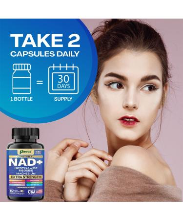 NAD+ Supplement with Liposomal NAD+ Nicotinamide Riboside Magnesium Vitamin B3 & B12 Resveratrol Turmeric Ashwagandha Lion s Mane 10-in-1 Extra Strength 60 Count (Pack of 1) - Buy Online on GoSupps.com
