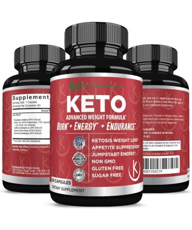 Keto Weight Loss Diet Pills - Rapid Fat Burner for Men and Women - Metabolism and Energy Boost - All Natural Gluten/Sugar Free with Raspberry Ketones - 60 Veggie Capsules - Buy Online on GoSupps.com