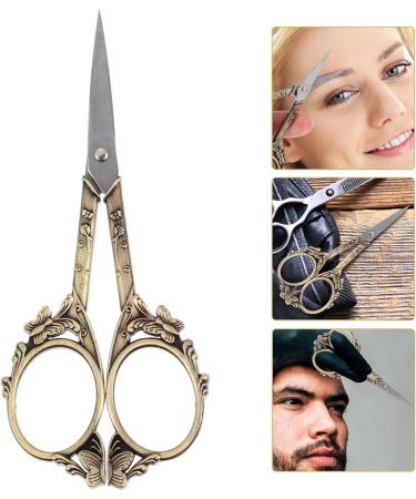 Compact Stainless Steel Beauty Scissors - Multi-Function Eyebrow & Nose Hair Scissors for Travel | Wear-Resistant & Portable - Buy Online on GoSupps.com