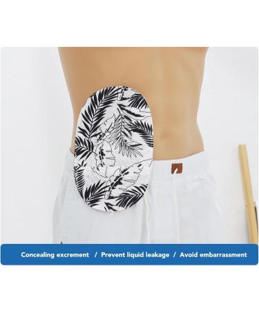 Washable Colostomy Bag Covers | Soft Breathable Stoma Covers - Leaf Pattern Protection for International Shipping - Buy Online on GoSupps.com