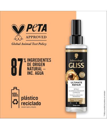  Gliss Gliss Express Leave-In Bi-Phase Conditioner for Very Damaged Hair with Liquid Keratin Ultimate Repair 6 x 200ml Units (1200ml) Ultra Repair Range - Buy Online on GoSupps.com