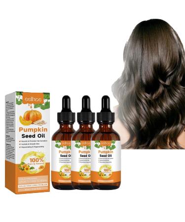 Pumpkin seed oil for hair growth pumpkin seed essential oil for hair care avoidance of hair loss pumpkin seed oil for growth eyelash beard nails maintains the scalp body massage oil 60 ml (3PC)