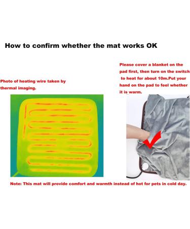 Pet Heating Pad for Dogs Cats | Indoor Electric Heated Bed Mat | Waterproof & Chew Proof | Easy to Clean | 17.70X17.70 Inch - Buy Online on GoSupps.com