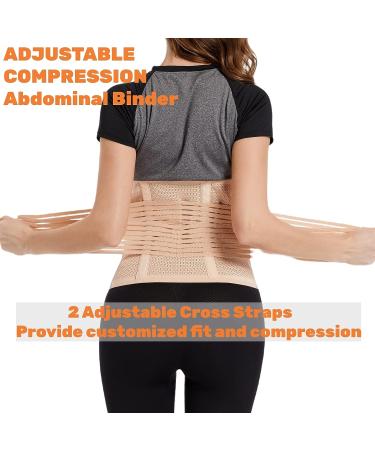 Large Beige Abdominal Binder for Post Surgery & Postpartum Recovery | Belly Band for C Section, Abdomen Support Belt for Men & Women - Buy Online on GoSupps.com
