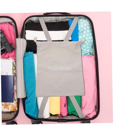 WOONEKY 4pcs Hair Dryer Storage Bag Blowdryer Bag Toiletry Bag Travel Accessories Kit Bags Fabric Light Grey - Buy Online on GoSupps.com