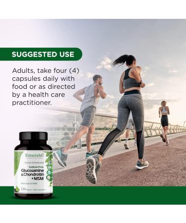 Emerald Labs Glucosamine & Chondroitin with MSM - Bone Health & Joint Health Supplement - Gluten-Free - 120 Capsules (30-Day Supply) - Buy Online on GoSupps.com