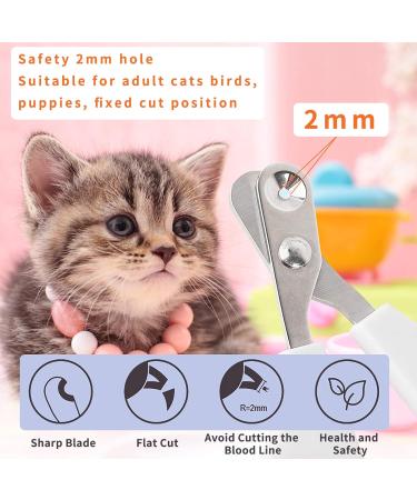 SUPERNIGHT Pet Claw Scissors Cat Nail Clipper Safe Cat Claw Cutters with Positioning Hole Pet Nail Trimmer for Any Small Pet Kittens Puppies Hamsters Rabbits ect. (Single hole) - Buy Online on GoSupps.com
