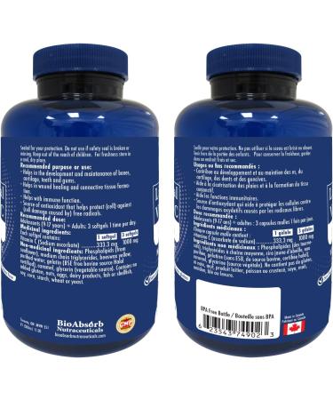 Liposomal Vitamin C 1000mg. 70-Day Supply 210 Softgel Capsules. Corn-Free Soy-Free Non GMO. - Buy Online on GoSupps.com