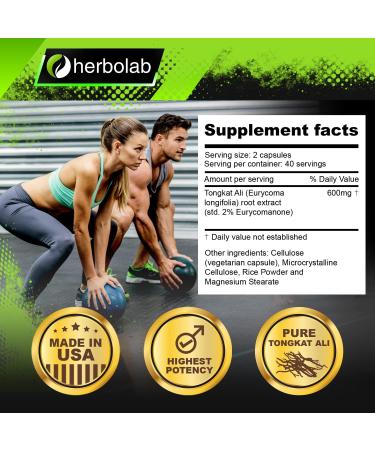 Tongkat Ali for Men - 200:1 Root Supplement 1200mg Eurycomanone 30 Day Supply Longjack Extract Capsules | Enhance Stamina & Vitality - Buy Online on GoSupps.com