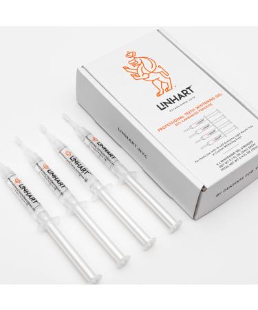 Linhart Whitening Gel Refills - 35% Carbamide Peroxide 3mL Syringes for at-Home Teeth Whitening - Same Formula Used by Dentists in NYC - Minimizes Sensitivity Maximizes Brightness - Pack of 4