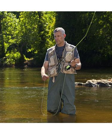 Swanew Watose Fishing Pants | 70D Nylon Composite PVC with Non-Slip Rubber Boots | Durable Flood Pants for Construction Fishing Farms & Gardens | Size L 42/43 - Green - Buy Online on GoSupps.com