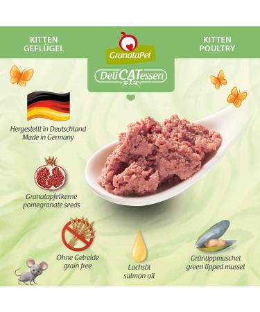 Granatapet Delicatessen Kitten & Junior Poultry Wet Cat Food 6 x 200g - Gourmet Grain-Free No Sugar Additives - Buy Online on GoSupps.com