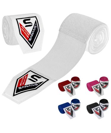 Sawans boxing manuals martial arts Bandage inner gloves beat MMA 2.5 3.5 meter wrist support belts Elastic training bag martial arts under the hand ankles protective gloves 3.5 m white
