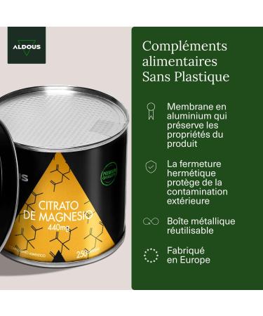 Magnesium Citrate | 250 Capsules | Elemental Magnesium 220mg | Highly Bioavailable Magnesium | Fatigue & Fatigue | Bone & Joints Muscle | Made in Europe - Buy Online on GoSupps.com