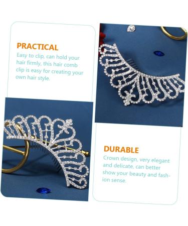 SKISUNO Crown Side Hair Comb Flower Girl Tiara Flower Girl Hair Accessories Wedding Hair Accessories Hair Clips for Kids Women Crown Hairpiece Wig Rhinestones Alloy Bride Small Crown - Buy Online on GoSupps.com