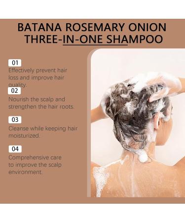  SUYOIKHGMN 3-in-1 nourishing shampoo with rosemary and onion richly moisturizes reduces hair loss strengthens roots and adds shine. Suitable for men and women. - Buy Online on GoSupps.com