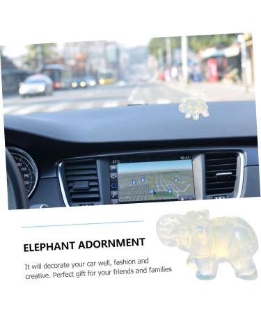 Zerodeko 1pc Pendant Decor Pocket Elephant Figurine Crystal Elephant Statue Elephant Shape Ornament Jade White 4X2.5CM - Buy Online on GoSupps.com