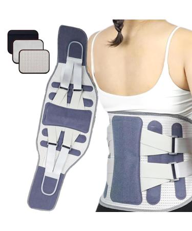 Back Support Brace | Back Protective Brace for Men Waist Lumbar Lower Back Support Belt for Women Men Back Reliever Spinal Belt Back Relief Strap Blue P