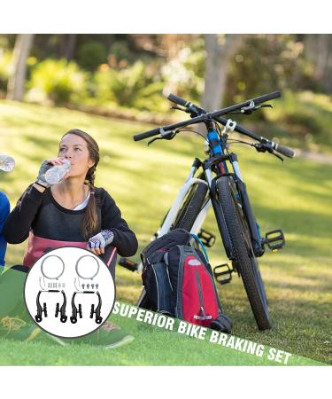 Hmseng 2 Pairs Universal V Bike Brakes Set - Mountain & Road Bike Replacement Kit - Black - Buy Online on GoSupps.com