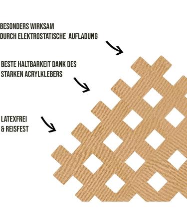 Buy Tmax Waterproof Spiral Cross Kinesiology Tape - B Type 20 Sheets (Beige 120 Stickers) - International Shipping Available - Buy Online on GoSupps.com