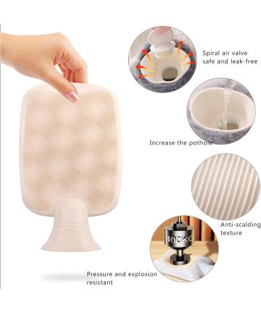 Cozy Up with Our 2L Natural Rubber Heat Bottle & Fluffy Cover | Perfect for Pain Relief & Comfort on Cold Nights - Buy Online on GoSupps.com