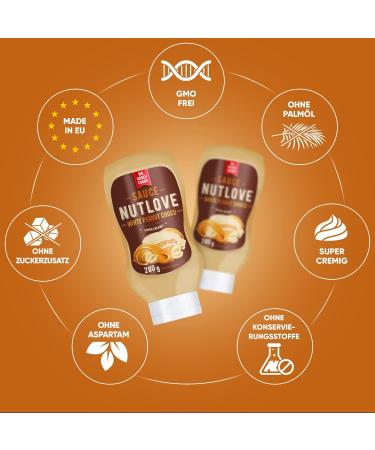 All-Nutrition Nutlove White Peanut Choco Sauce - Sugar-Free Dessert Syrup Fat-Free & Low-Calorie - 280g - Buy Online on GoSupps.com