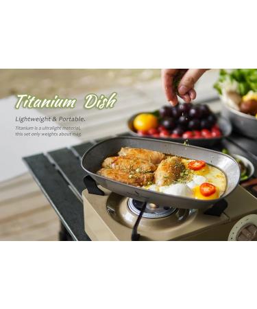 iBasingo Titanium Plate - Lightweight Portable Dish for Camping - Ti1114T - Buy Online on GoSupps.com