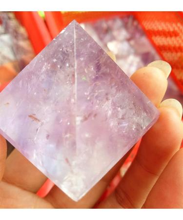 Crystal Rough 1 pcs 4.5cm Natural Amethyst Crystal Pyramid Purple Gemstone Pyramid Quartz Stone Obelisk Point Lucky Mascot - Buy Online on GoSupps.com
