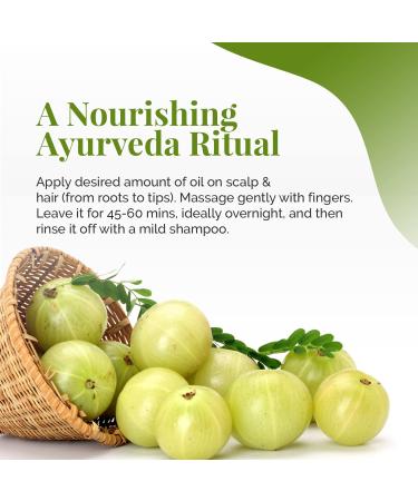 Organic Life & Pursuits Amla Brahmi Hair Oil - 6.76 oz for Healthy Hair Growth | Coconut, Castor & Sesame Oil Blend | Natural and Organic | Packaging May Vary - Buy Online on GoSupps.com