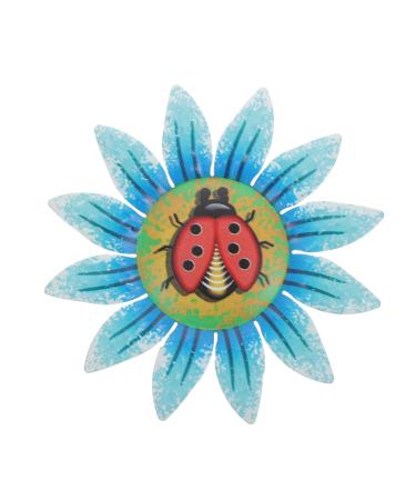 Artibetter Home Wall Ornament Iron Pendant Interior Decor Plant Signs Decor for Home Sunflower Home Decor Flower Wall Plaque Iron Craft Flower Wall Pendant 16x16cm Blue