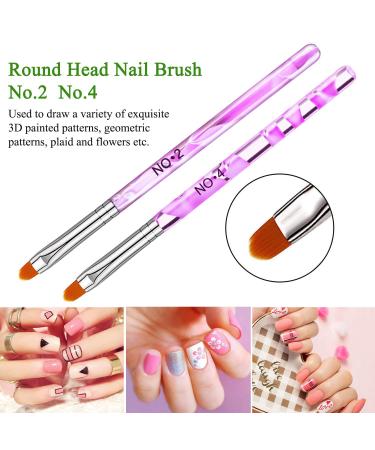 7-Part Nail Brush Set for UV Gel & Acrylic Nails | Gelail Nail Art Brushes for Salon & DIY Designs - Buy Online on GoSupps.com