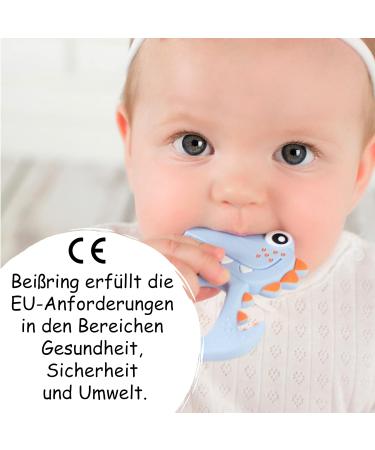 Akuku Dinosaur Baby Bite Ring - BPA Free Silicone Teething Toy for Girls | Cooling Grief Ring & Biting Aid - Buy Online on GoSupps.com