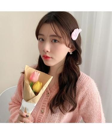 AJTUTUS Girls Hair Clips Lovely Barrettes with Solid Color Shape Hairpin Cloth Hair Clips Cute Hairpins for Child - Buy Online on GoSupps.com