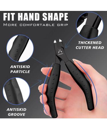 Senior Heavy Duty Toenail Clippers for Thick Toenails - Men and Women, Anti-Slip Handle, Nail File & Pick Included - Buy Online on GoSupps.com