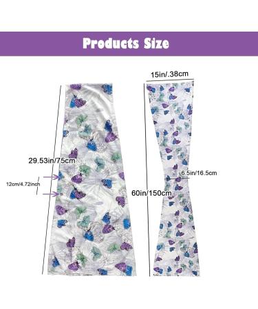 Zalati Women's Bib - 2 Piece Dining Room Scarf Reusable Clothing Protection with Butterfly & Flower Design - Buy Online on GoSupps.com