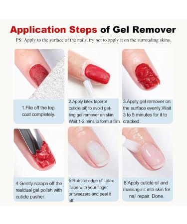 LOUINSTIC Gel Nail Polish Remover - Fast 2-5 Minute Gel Polish Removal (2pcs) | Nail Polish Remover Tool Included - Buy Online on GoSupps.com
