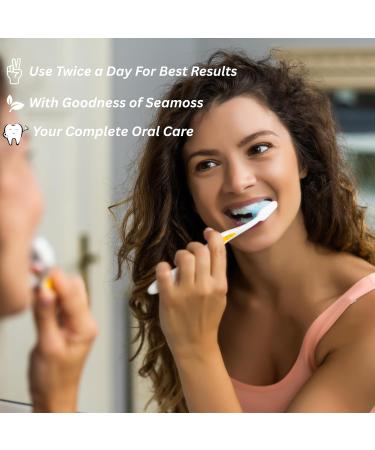 Infinix Seamoss Toothpaste with Clove Tea-Tree Neem Babool and Eucalyptus Oils - Paraben Free & Refreshing Oral Care for Sensitive Teeth - Halal - Pack of 5 - Buy Online on GoSupps.com
