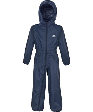 Trespass Kids Button Rain Suit 7-8 Years - Navy | Unisex Waterproof Jacket & Pants - Buy Online on GoSupps.com