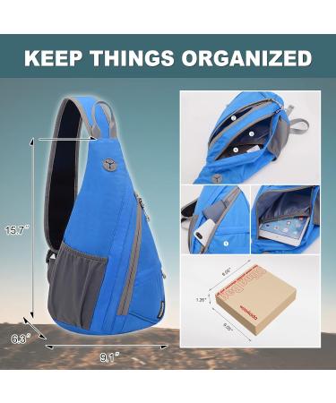 WOOMADA Small Sling Bag - Crossbody Shoulder Travel Backpack with Hidden Earphone Hole | Grey - Buy Online on GoSupps.com