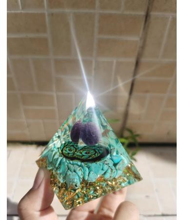 Ycyinycheng Moonstone Crystal Orgone Pyramid - Flower of Life Reiki Chakra Energy Tower - Buy Online on GoSupps.com