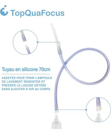 TopQuaFocus Enema Bulb Kits for Men & Women - 5 Nozzles 27.56 Silicone Tube BPA Free - Intimate Shower & Anal Douche - Buy Online on GoSupps.com