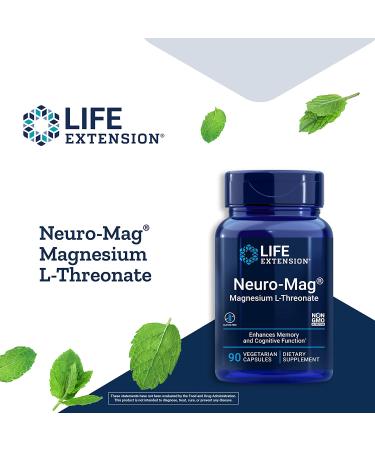 Life Extension Neuro-Mag Magnesium L-Threonate â€“ 90 Veg Capsules for Memory & Cognitive Boost â€“ Non-GMO & Gluten-Free - Buy Online on GoSupps.com