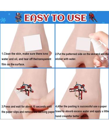 192pcs Ice Hockey Temporary Tattoos - Themed Birthday Party Favors for Kids - Buy Online on GoSupps.com