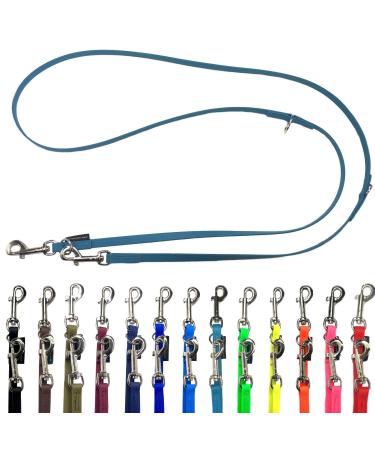 Biothane dog linen small dogs / large dogs adjustable 2m / 2.40m / 2.80m / 3.50m / 5m silver hook 9mm / 13m m / 16mm (2.40m x 16mm petrol) 2.40m x 16mm petrol