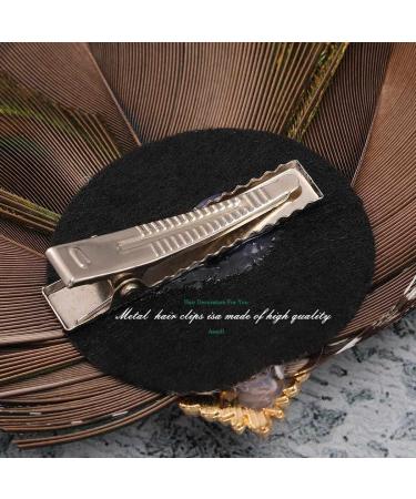 Asooll Peacock Feather Hair Clip - 1920s Flapper Headpiece with Red Crystal - Festival Costume Hair Accessories for Women - Buy Online on GoSupps.com