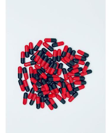 1000 Empty Gelatin Capsules Size 00 Black/Red. NON GMO. Halal. Kosher. Hypoallergenic. Manufactured In North America. - Buy Online on GoSupps.com