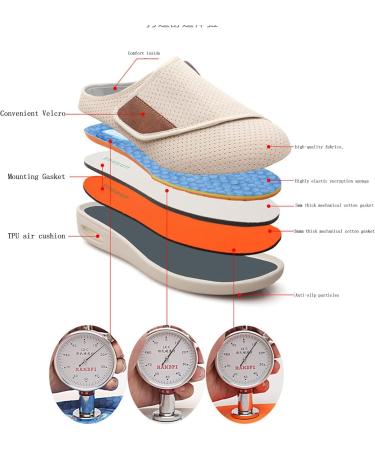 MisFun Diabetic Shoes for Men Unisex Gypsum Shoe 6.5 Dark Gray - Ideal for Swollen Feet, Foot Fracture Recovery & Surgical Rehabilitation - Buy Online on GoSupps.com